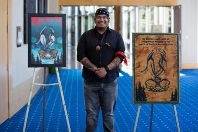 Indigenous artist sɬə́məxʷ Rain Pierre