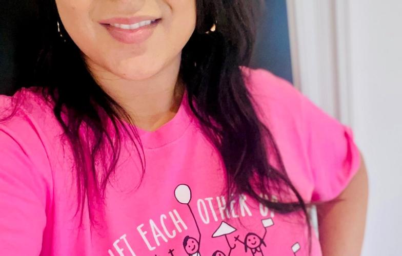 Dr Dosanjh wearing a pink shirt 