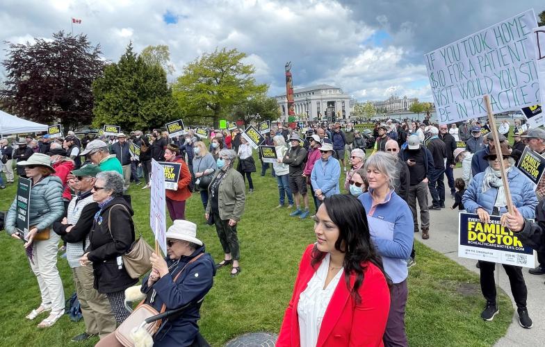 Rally on the front lawn of the legislature