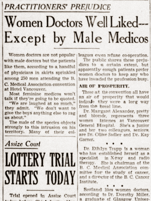 Scanned image of an old newspaper article.