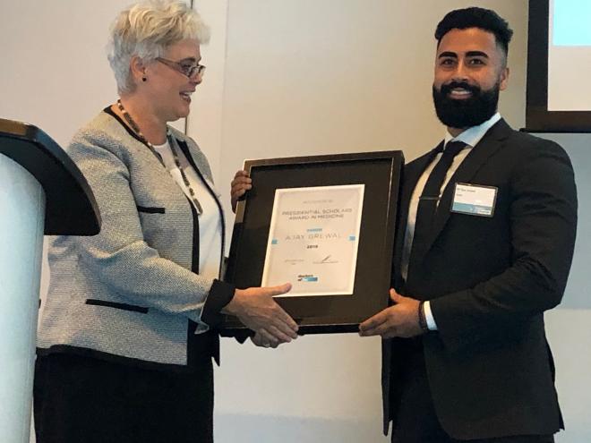 Dr Kathleen Ross and Ajay Grewal