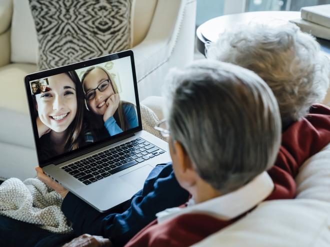 Video call with family COVID-19
