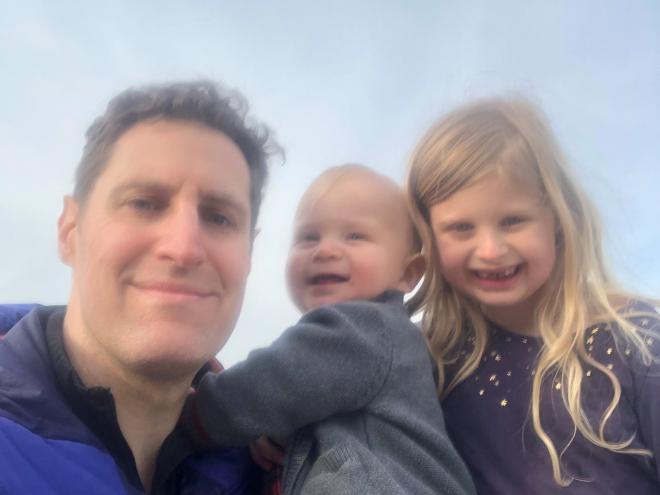 Dr Cadesky together with his children 