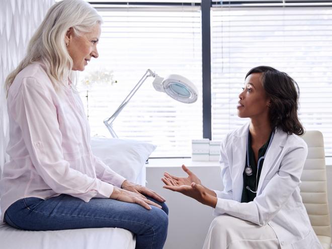 Family doctor and patient