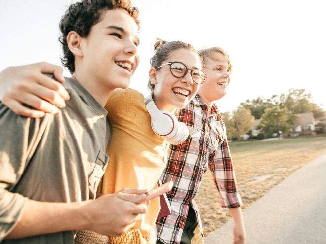 teens having fun