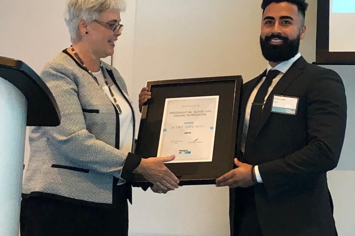 Dr Kathleen Ross and Ajay Grewal