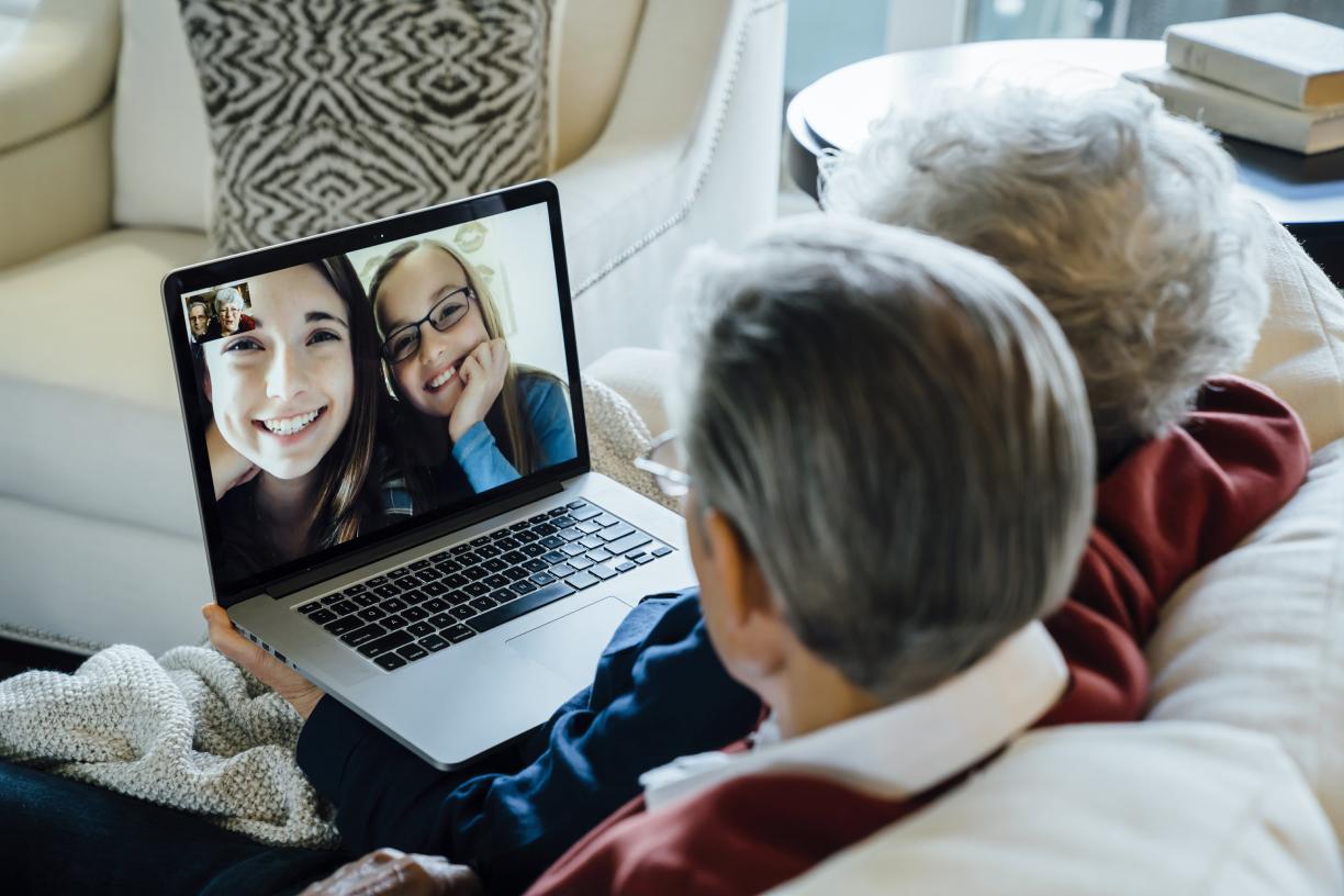 Video call with family COVID-19
