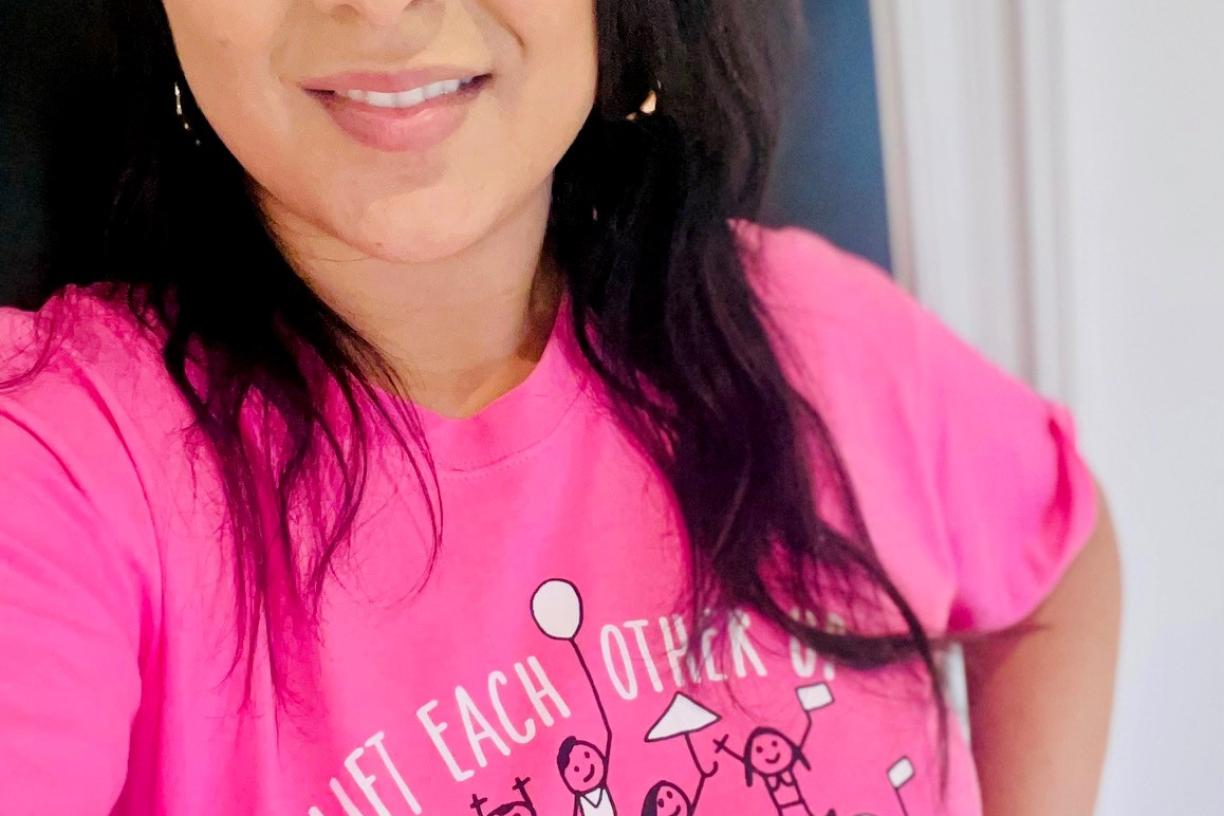 Dr Dosanjh wearing a pink shirt 