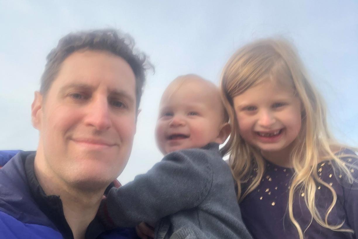 Dr Cadesky together with his children 