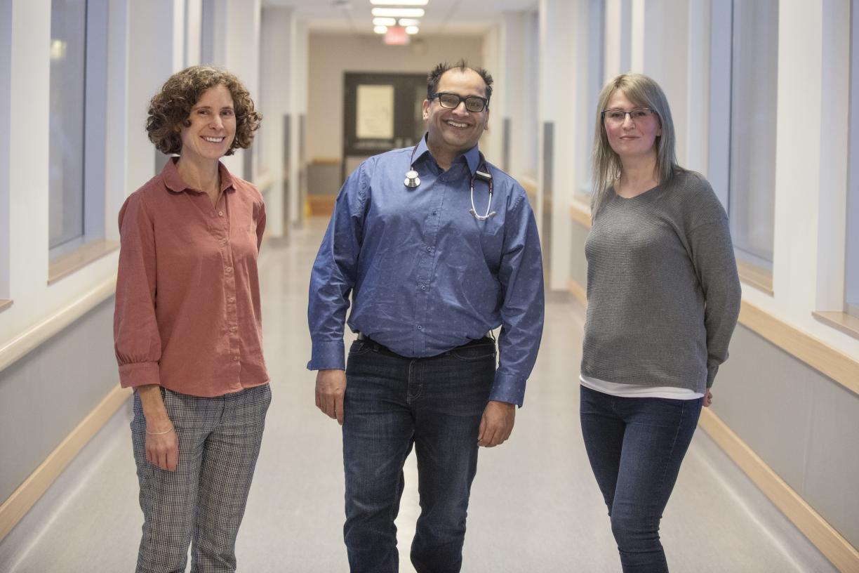 Dr Rachel McGhee (l), Dr Alym Abdulla (c), and Nicole Dron (r)