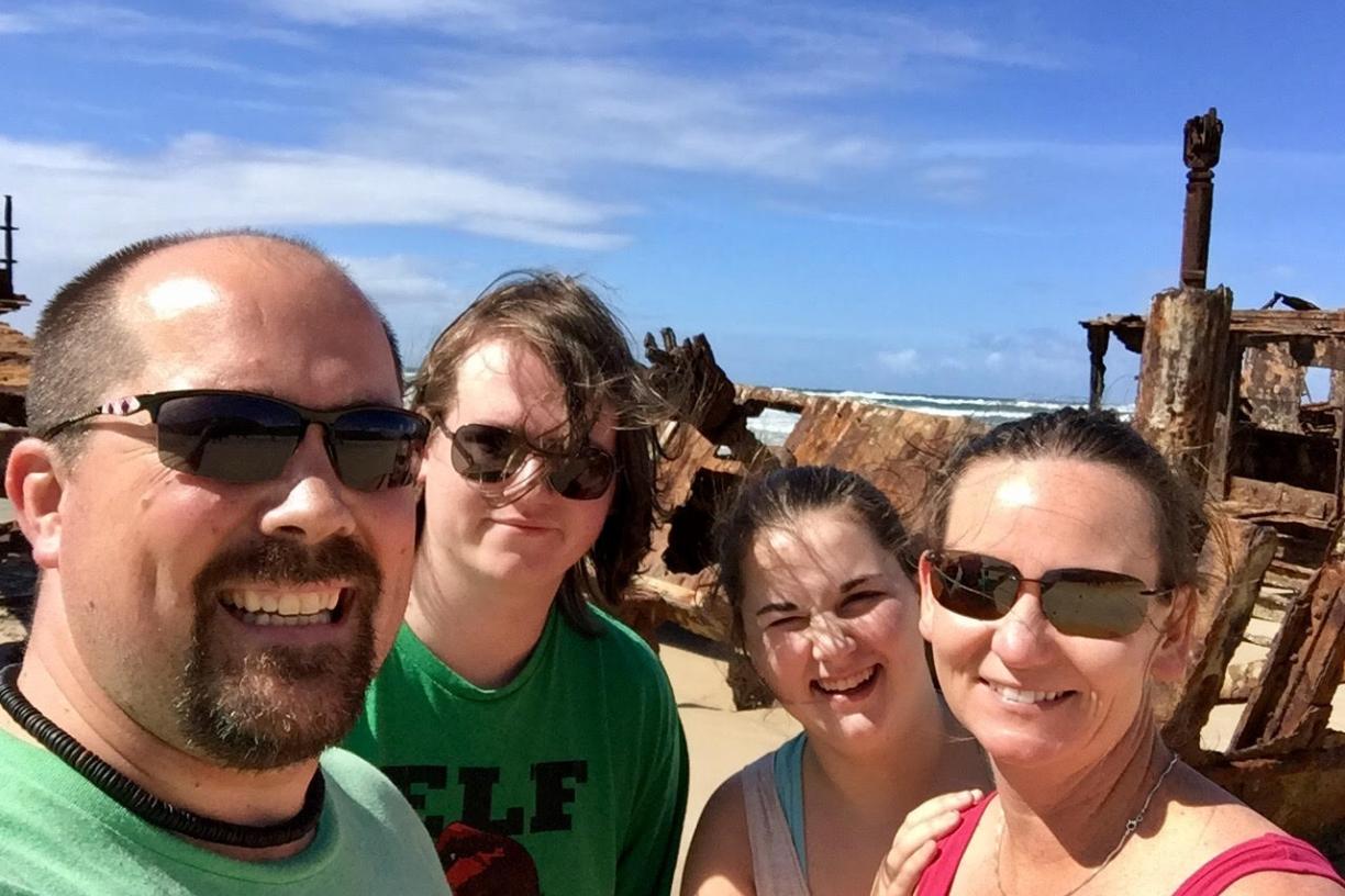 Dr Josh Greggain and family 
