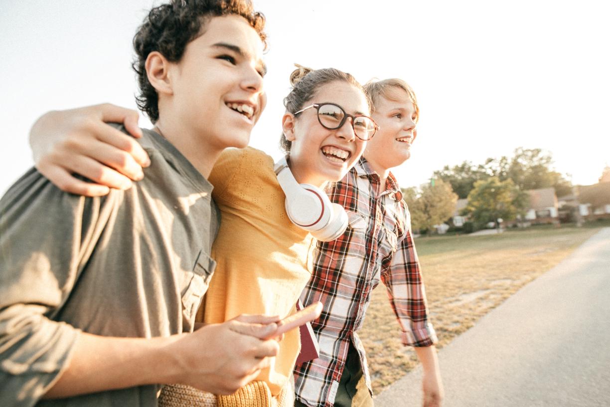 teens having fun