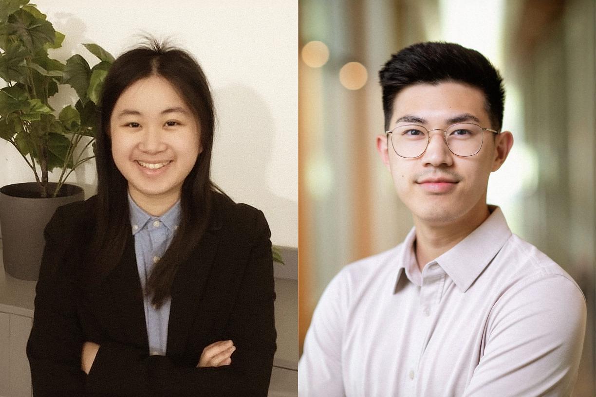 Side by side images of Christina Lam and Matt Sha