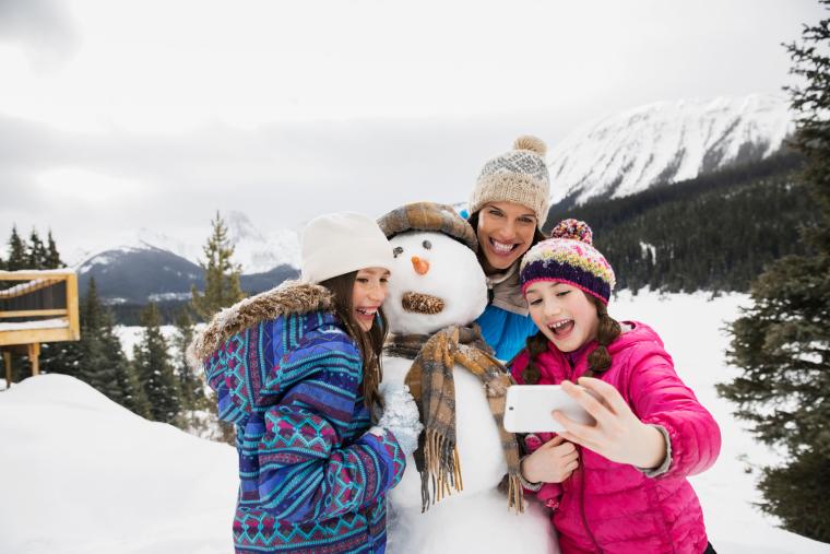 Family celebrating the holidays 