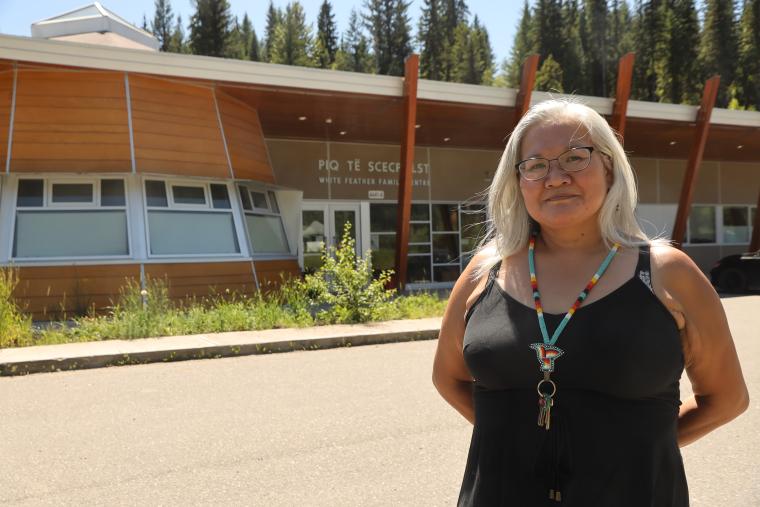 Donna Archie providing a tour of the White Feather Family Centre
